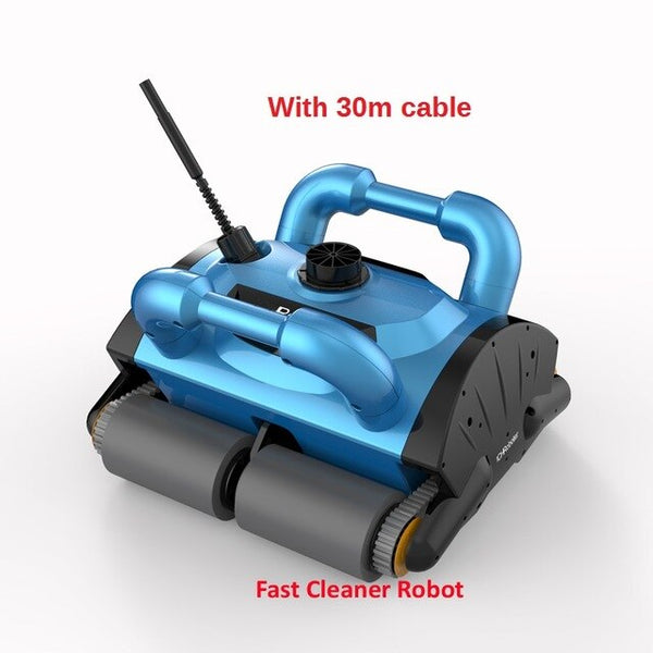 White Color Robotic pool cleaner ,swimming pool robot vacuum cleaner,swimming pool cleaning equipment with caddy cart