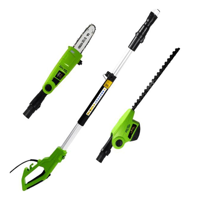 750W Electric High-altitude Chain Saw Multifunction Telescopic Pruning Shears Fruit Tree Scissors Chainsaw Random Color