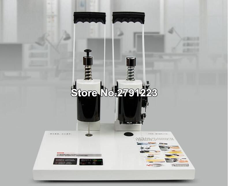 4CM accounting file voucher binding/punching machine archival electric perforating automatic hot-melt riveting pipe color random