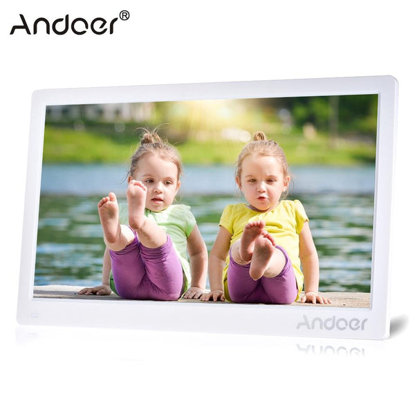 Andoer 17" Digital Photo Frame 1920 * 1080 Full View HD Advertising Machine Support Random Play w/Remote Control Christmas Gift