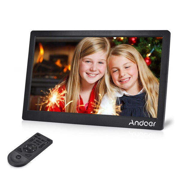 Andoer 17" Digital Photo Frame 1920 * 1080 Full View HD Advertising Machine Support Random Play w/Remote Control Christmas Gift