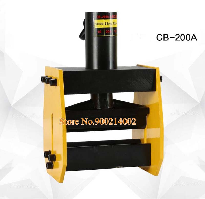 CB-200A Hydraulic Copper Busbar Bender Tool Aluminum Metal Hydraulic Bending Machine 25T 200mm (Yellow/Red Random Color)