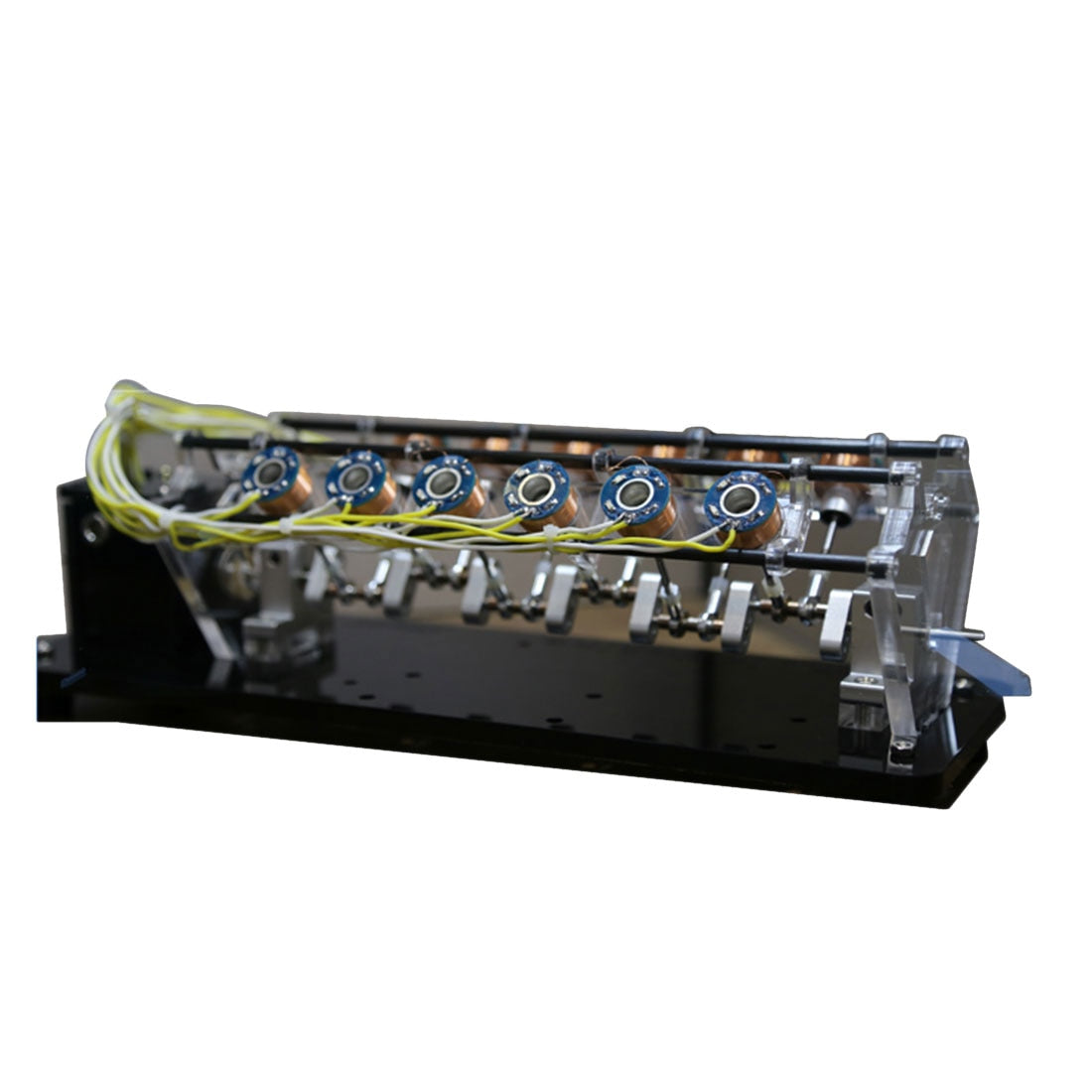 5v 6w Power V-shape Electromotor Model High Speed Electromagnet Car Engine of 12 Coil - Coil Random Color