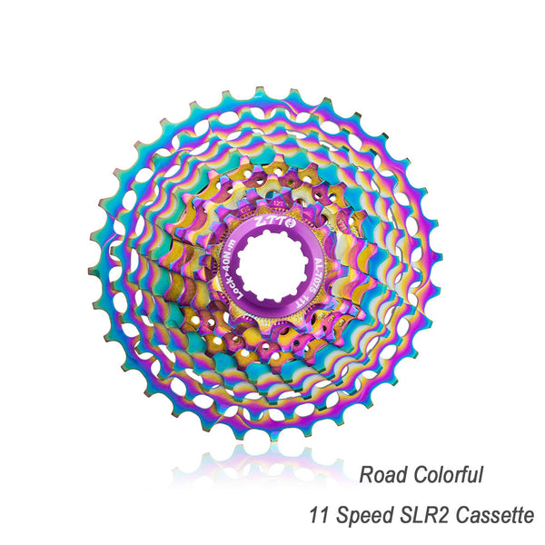 ZTTO New Road Bike11S SLR2 Cassette Ultralight 11-28T Colorful Random Freewheel 11-36T Steel CNC 11 Speed K7 Road Gravel Bike