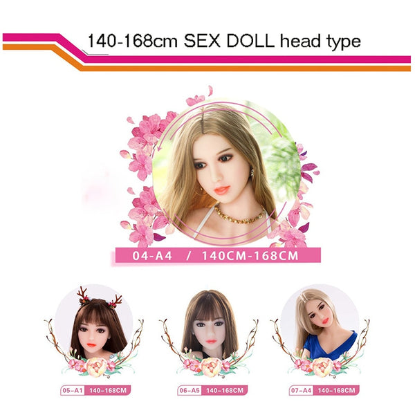 Sex Doll Head for 140cm to 168cm Random gift Wig for love doll Head for silicone sex dolls, fit love dolls head lifelike hair
