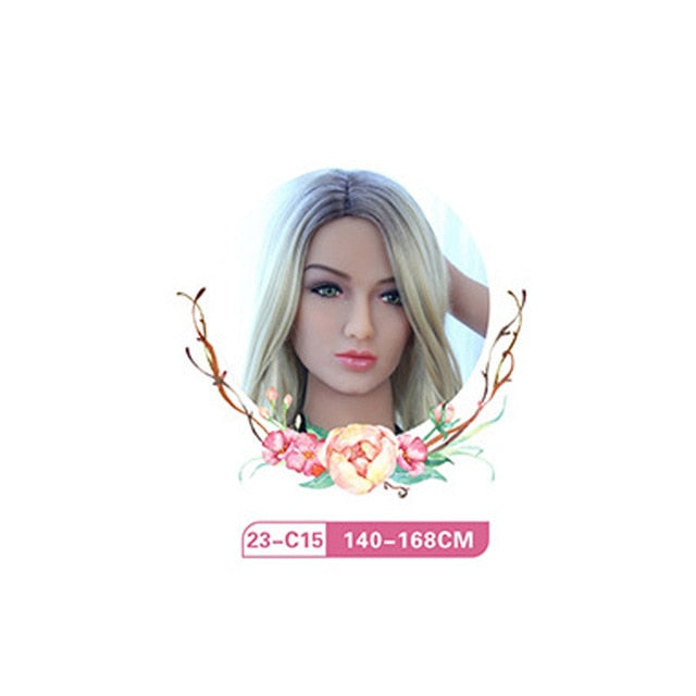 Sex Doll Head for 140cm to 168cm Random gift Wig for love doll Head for silicone sex dolls, fit love dolls head lifelike hair