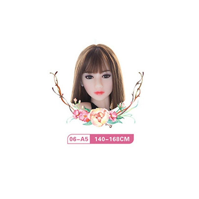 Sex Doll Head for 140cm to 168cm Random gift Wig for love doll Head for silicone sex dolls, fit love dolls head lifelike hair