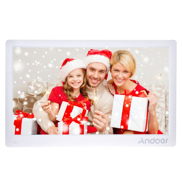 Andoer 17" Digital Photo Frame 1920 * 1080 Full View HD Advertising Machine Support Random Play w/Remote Control Christmas Gift