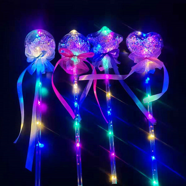 Light-up Magic Ball Wand Glow Stick Witch Wizard LED Wands Rave Great For Birthdays Princess Costume Halloween Random Color