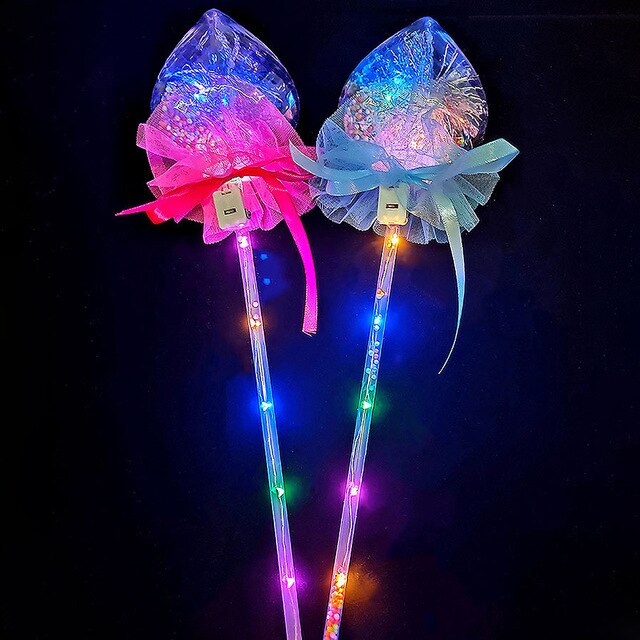 Light-up Magic Ball Wand Glow Stick Witch Wizard LED Wands Rave Great For Birthdays Princess Costume Halloween Random Color