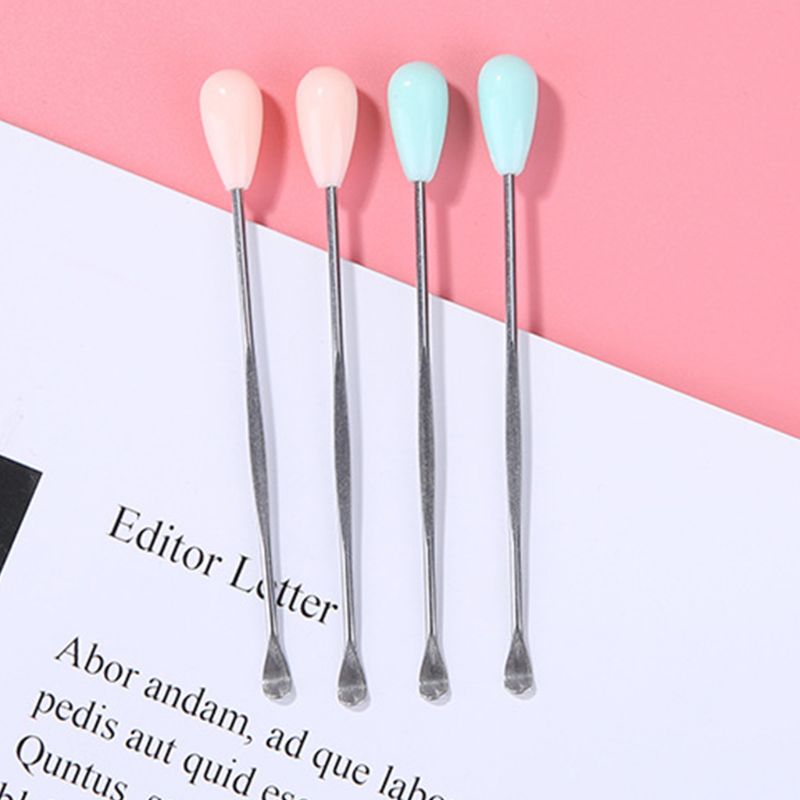 8.2cm Stainless Steel Ear Cleaner Spoon Antibacterial Earpick Earwax Curette Remover Heath Care Beauty Tool Random Color R3MF