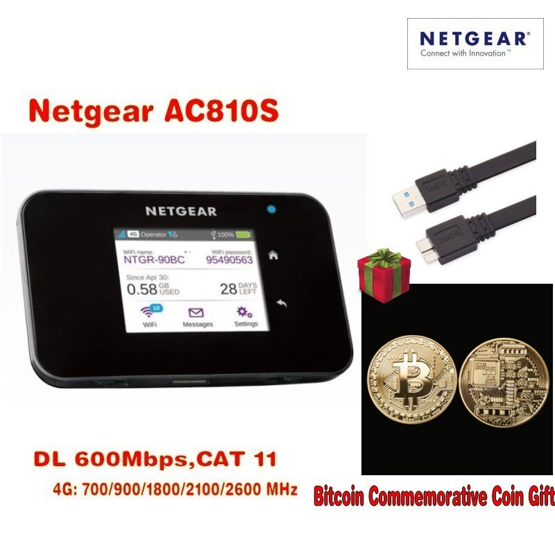 unlocked netger AC810S cat11 600mbps 4g wifi router 4g wifi dongle lte Wireless Aircard 810S 4G LTE mifi pocket plus gift random