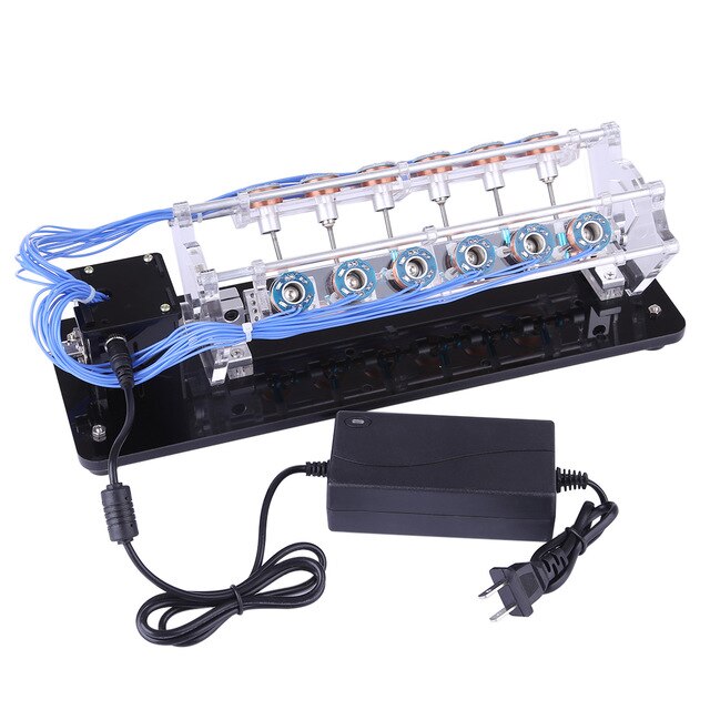 Stark 5v 6w Power V-Shape Electromotor Model High Speed Electromagnet Car Engine Of 12 Coil - Coil Random Color