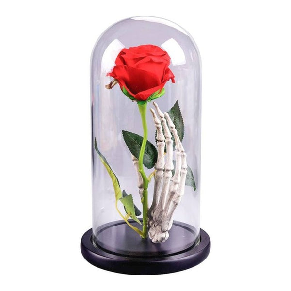 The Beast Rose Create A Warm Atmosphere Birthday Valentine\'s Day Mother\'s Day Gifts Wooden Base Glass Eternal Flower