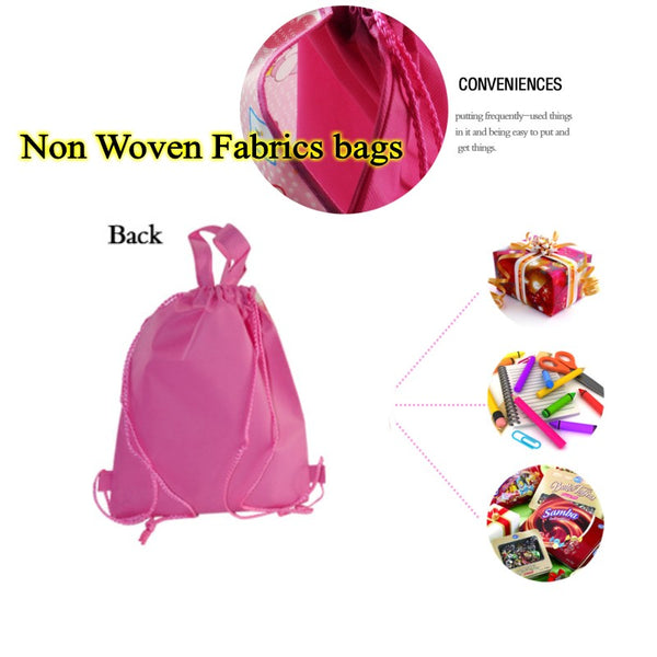 500pcs Random/Optional Cartoon School Drawstring Backpacks 34*27CM Party Bags Non Woven Fabrics Eco Bag Kids Birthday Gift
