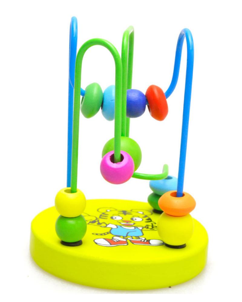 2018 New 1 Pcs Random Color Early Learning Toy Children Kids Baby Colorful Wooden Toy Mini Around Beads Educational Mathematics
