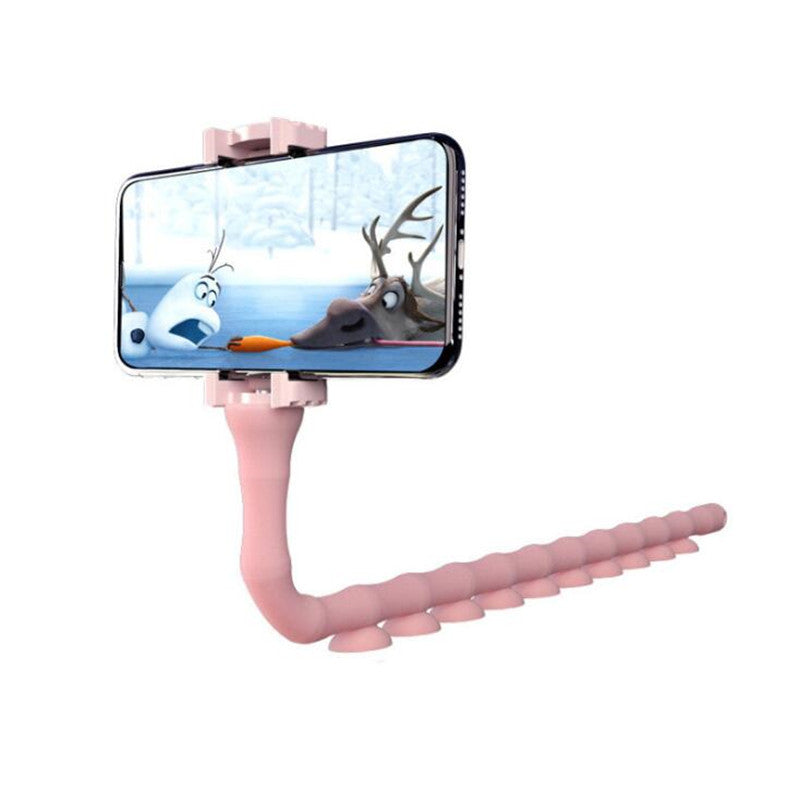 Cute Worm Lazy Bracket Desktop Car Phone Holder Octopus Caterpillar Multi-function Live Tripod Random Color
