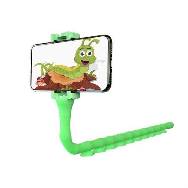 Cute Worm Lazy Bracket Desktop Car Phone Holder Octopus Caterpillar Multi-function Live Tripod Random Color