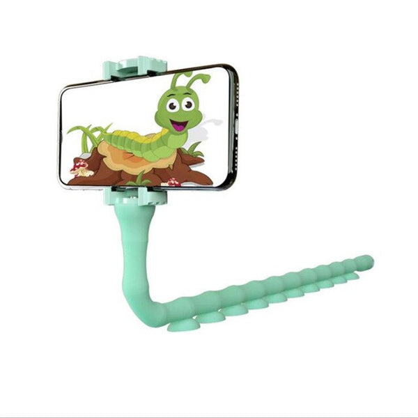 Cute Worm Lazy Bracket Desktop Car Phone Holder Octopus Caterpillar Multi-function Live Tripod Random Color