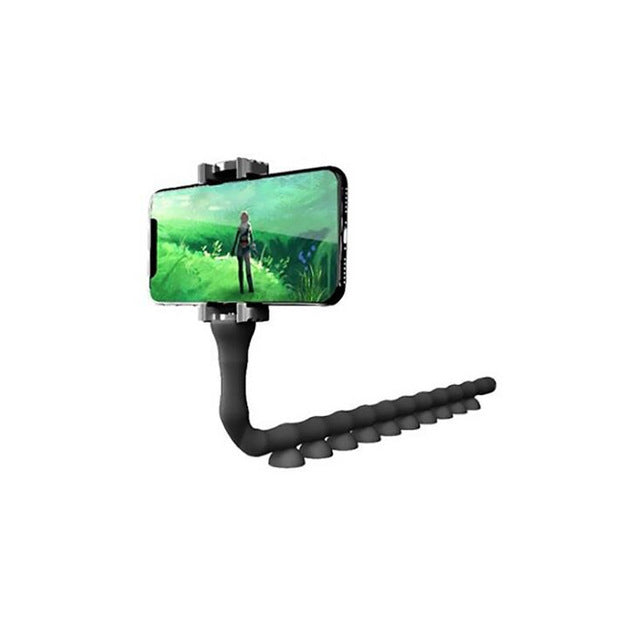 Cute Worm Lazy Bracket Desktop Car Phone Holder Octopus Caterpillar Multi-function Live Tripod Random Color
