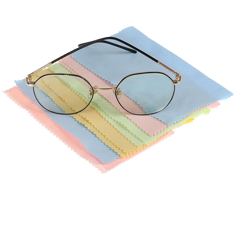 Hot sale 10 pcs/lots Eyeglasses Cleaner Microfiber Glasses Cleaning Cloth For Lens Phone Random Color