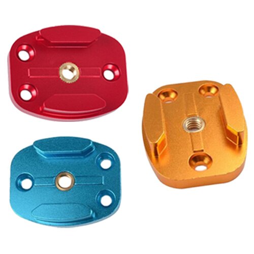 HFES Hot Aluminum CNC Plate Buckle Monte 4 Hold For GoPro HD Hero 2 3 3+ 6 (random color)