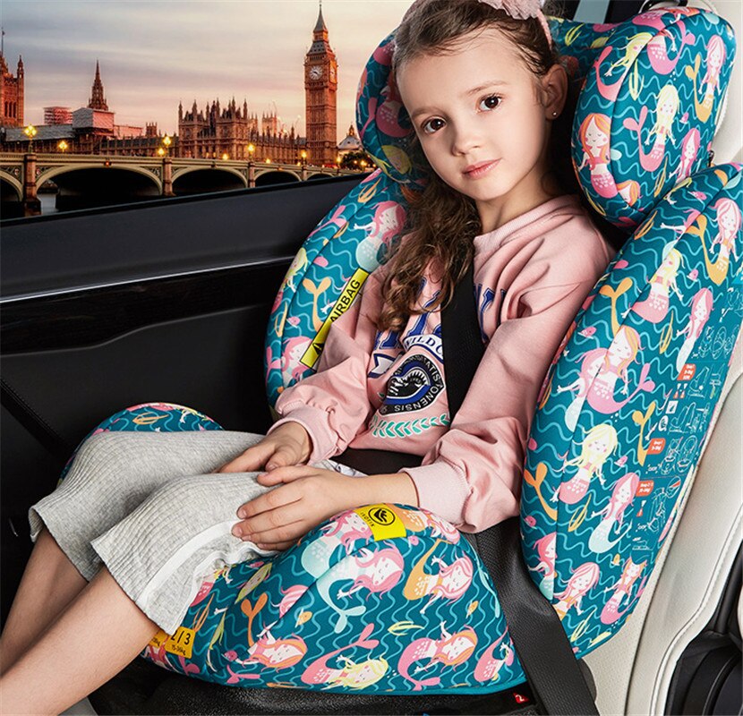 Child safety seat car baby baby 0-4-3-12 years old can sit flat color random